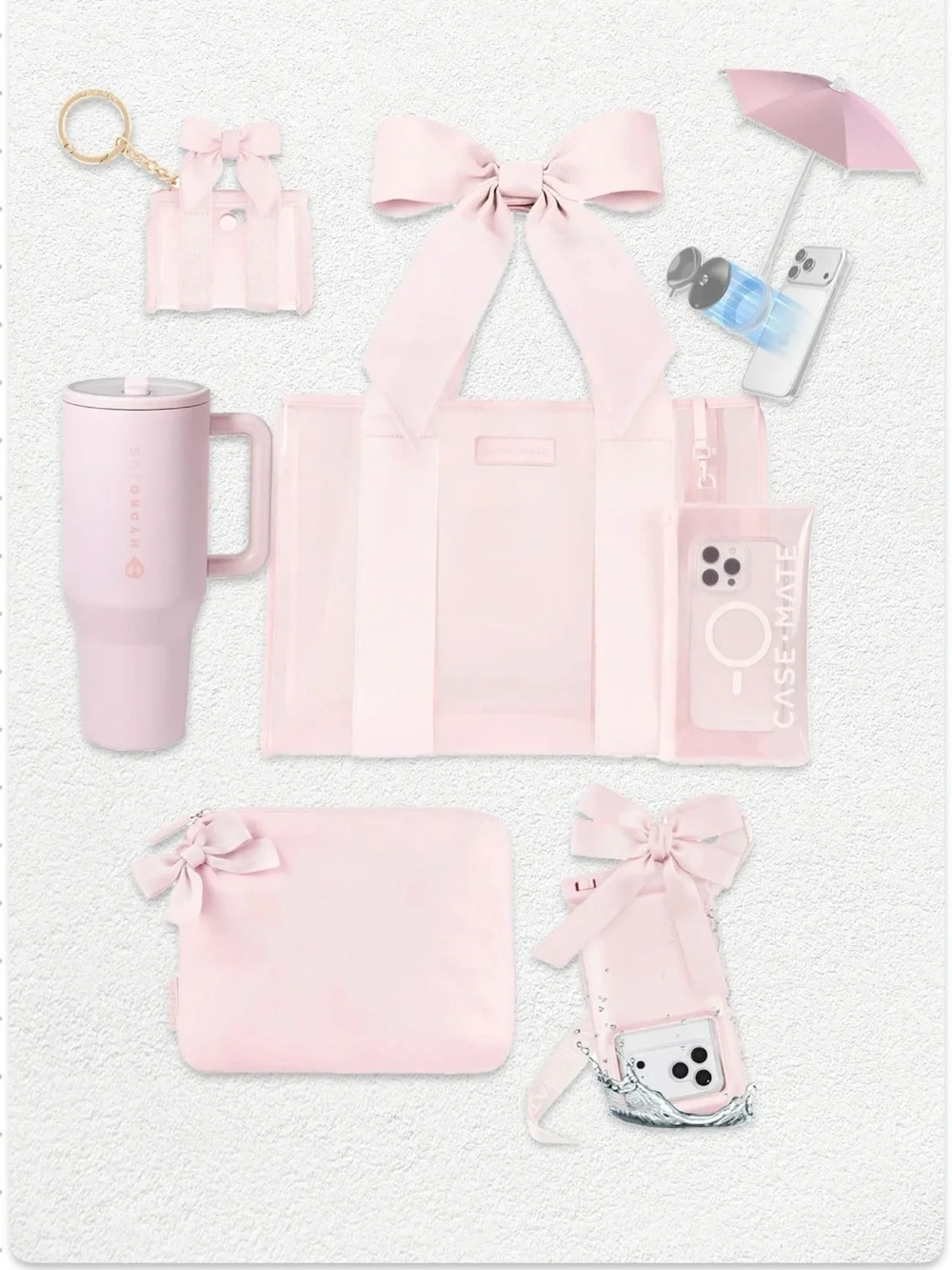 case-mate Waterproof Floating Phone Pouch -Ballet Pink. NEW